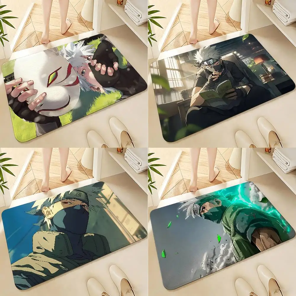 K-Kakashi Hatakes Floor Mats Home Laundry Rug Carpet For Living Room Decor Lounge Area Anti-slip Foot Mat Entrance Doormat