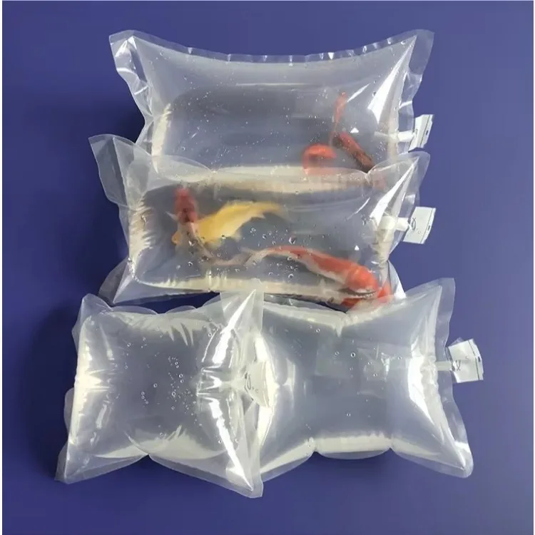 الأسماك الزينة نفخ التعبئة والتغليف أكياس الأكسجين ذهبية الأسماك الحية فراي الروبيان سميكة كيس أكسجين حوض السمك كيس التعبئة والتغليف