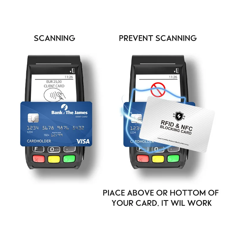 RFID Blocking Cards Contactless NFC Debit Credit Card Passport Protector Blocker Set Smart Anti-theft Design Perfectly