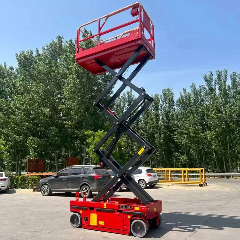 Chinese Factory Hot 320kg Skyjack Lift Small Portable Crawler Vehicle Self-propelled Hydraulic Platform Scissor Lift