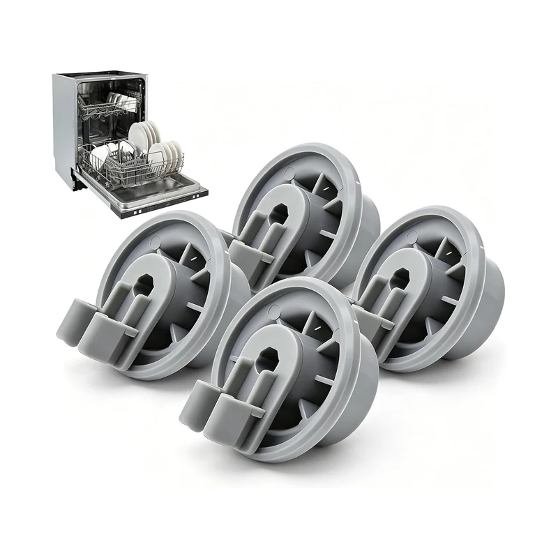 4 Pcs Dishwasher Lower Rack Wheel Replacement Parts Dishwasher Basket W/heel Lower Basket dishwasher wheels Replacement Rollers