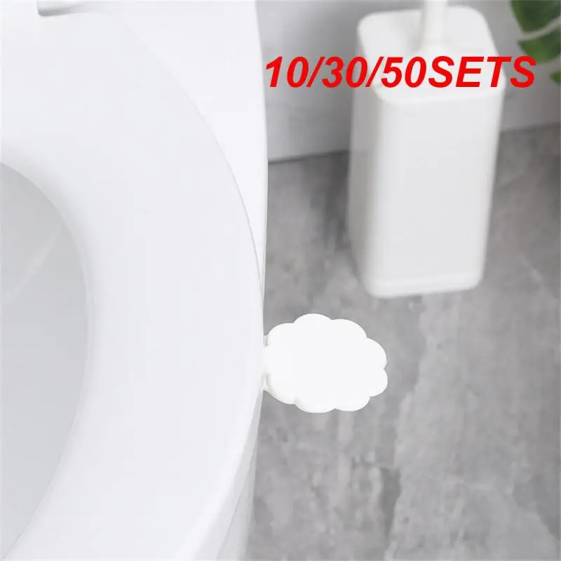 10/30/50SETS Toilet Handle Clean And Hygienic Easy To Use White 31g Bathroom Supplies Toilet Flipper Preferred Material