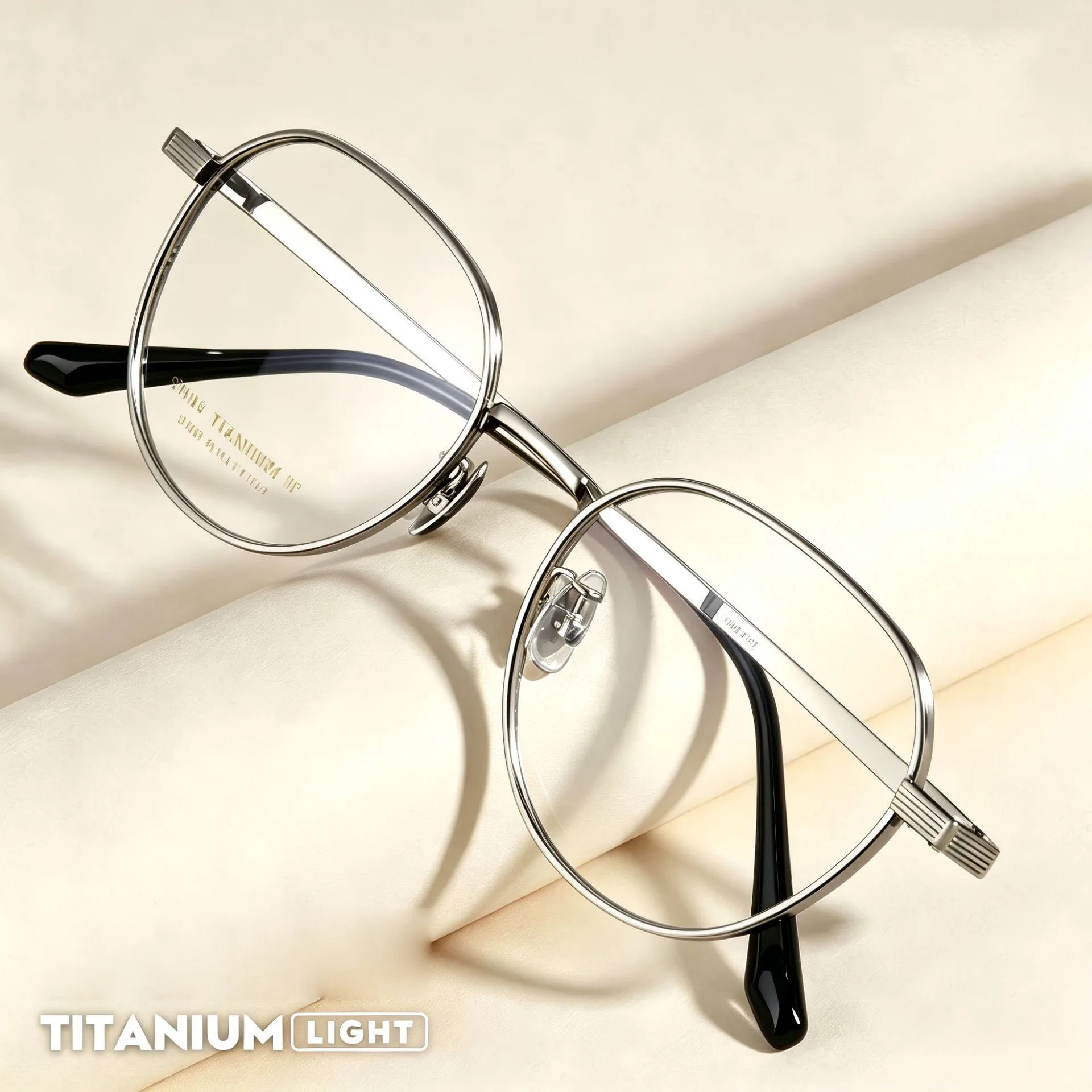 Pure Titanium Women glasses High Prescription Applicable Frame Thickness Edge Design Myopia Lenses Multifocal Progressive