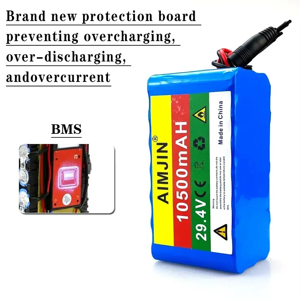 

7s3p 18650 battery lithium battery 29.4v/24V 10500mAh Electric Bicycle Moped electric Lithium ion Battery pack + 2A Charger