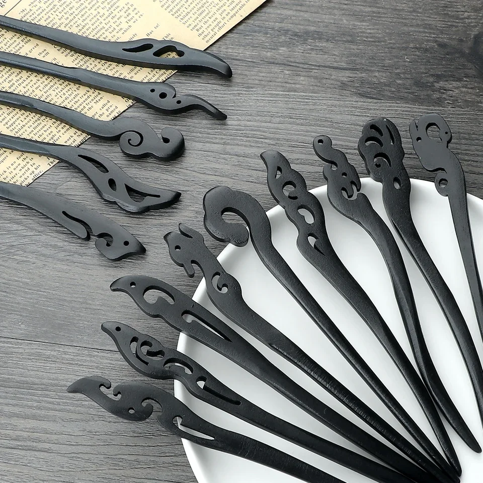 

Elegant Wooden Hairpins for Women, Simple Carved Hair Stick, Exquisite Hair Accessory Gift