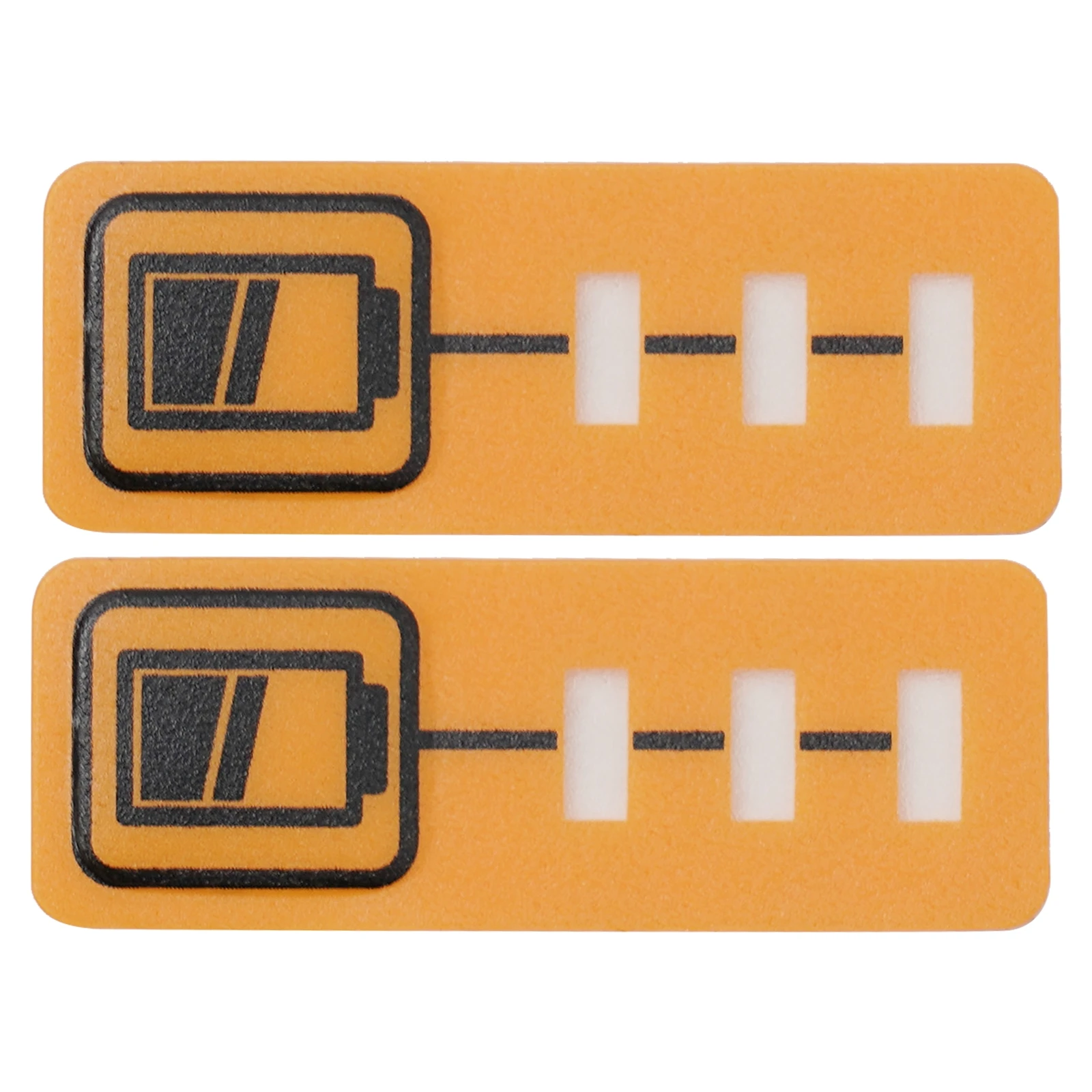 Battery LED Key Stickers DCB200 For De-Walt Key Li-ion Battery Paper Replacement Yellow 2PCS Accessories BL1430