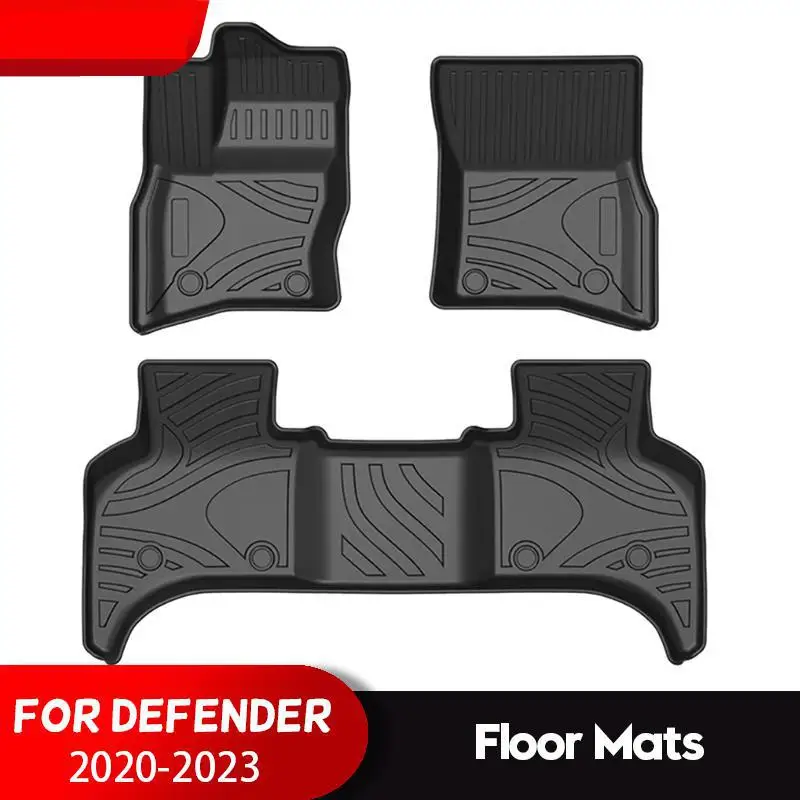 

For Land Rover Defender 110 2020 2021 2022 2023 New Floor Mats 3D All-Weather Floor Mats Car Floor Liners Trunk Mats