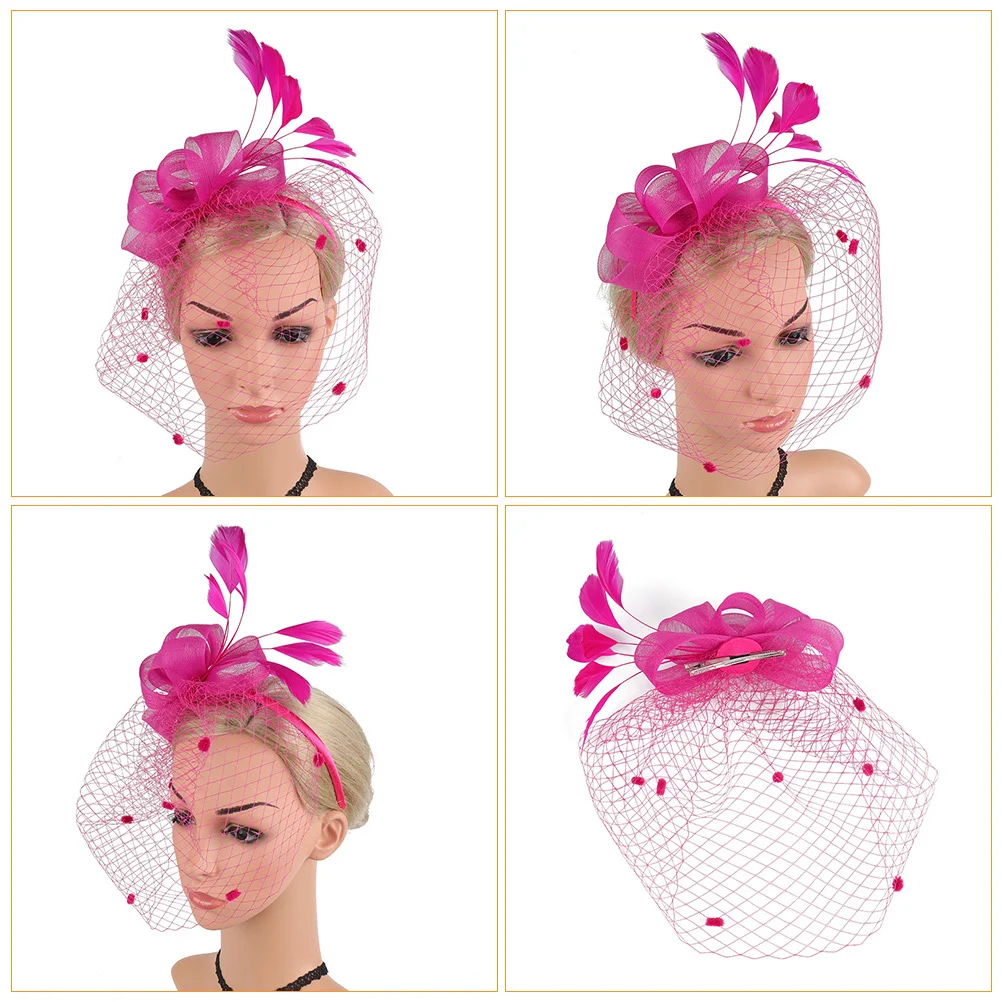 1 قطعة صافي تول الشعر زهرة دبوس الشعر حفل زفاف الزفاف غطاء الرأس النساء أغطية الرأس موضة إكسسوارات الشعر #6