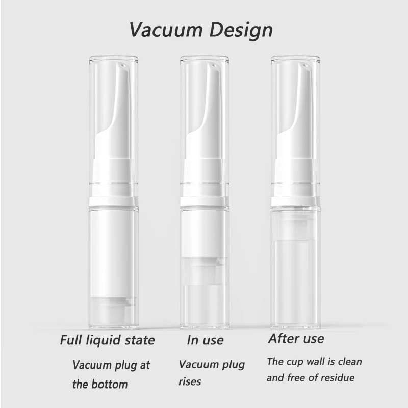 50 Stuks Mini Clear Vacuümpomp Flessen Hervulbare Monsterfles 5 Ml/10 Ml/15 Ml Reizen containers Voor Oogcrème Vloeibare Foundation