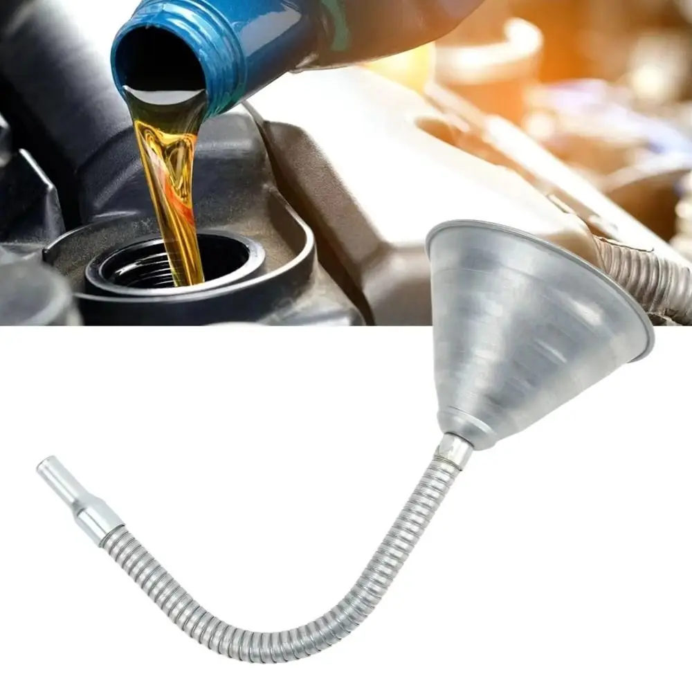 

Flexible Widely Mouth Adjustable Direction Oil Funnel Spillproof Design Filter Screen Refueling Funnel Not Removable Filter