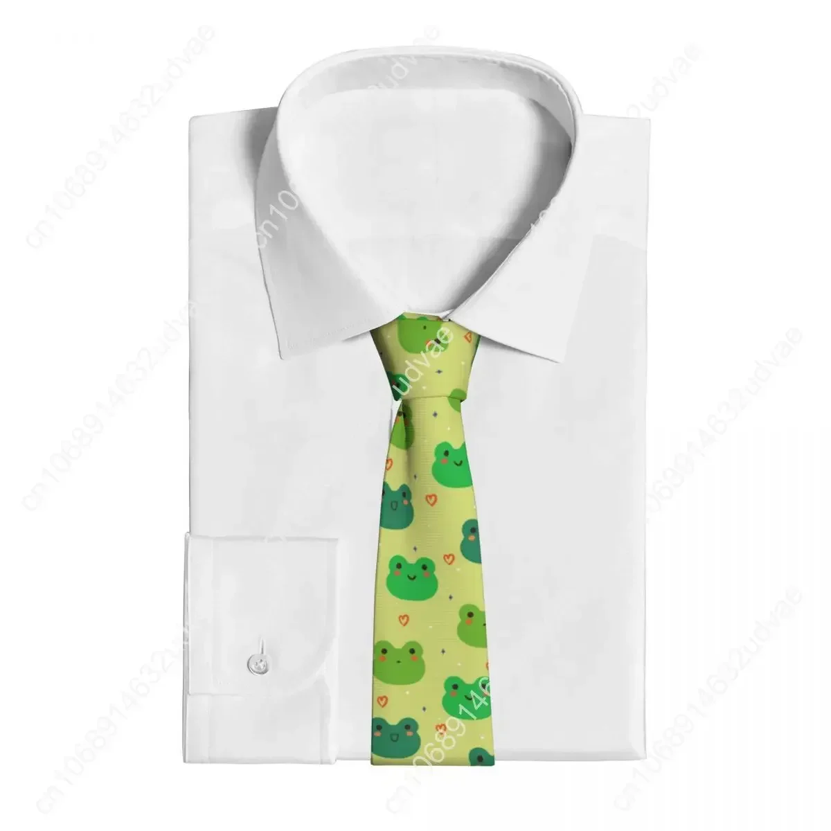 Classic Tie for Men Silk Mens Neckties for Wedding Party Business Adult Neck Tie Casual Cartoon Frog Cute Animal Tie