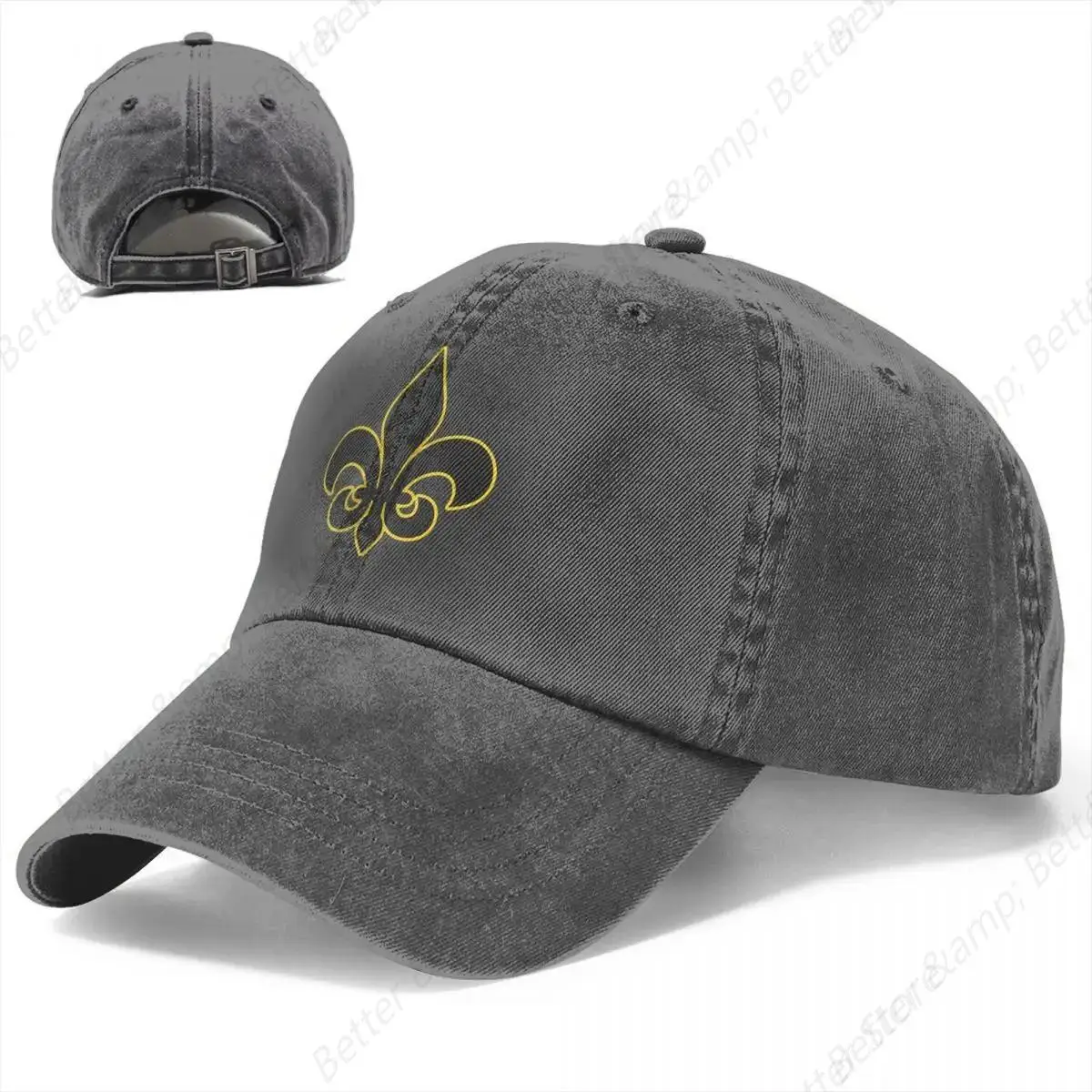 2024 New Classic Wash Retro Fleur De Lis Lily Baseball Cap For Boy Girl Spring Summer Snapback Hat Flower Casquette