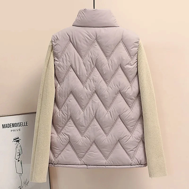 2024 neue Puff weste Frauen Winter ärmellose Puffer jacke Frauen warme Baumwoll jacke Weste Strickjacke koreanische Mode Mäntel Kleidung