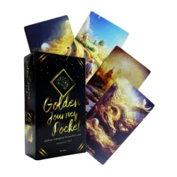 New 12*7 cm Golden Journey Tarot 78 Cards/Set With Guidebook For Family Friends Fun Divination Entertaunment Party Board Games