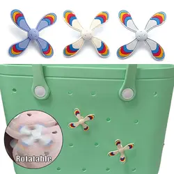 Pinwheel Rotatable Windmill DIY Beach Bag Button Shoe-buckle for Crocs/Bogg