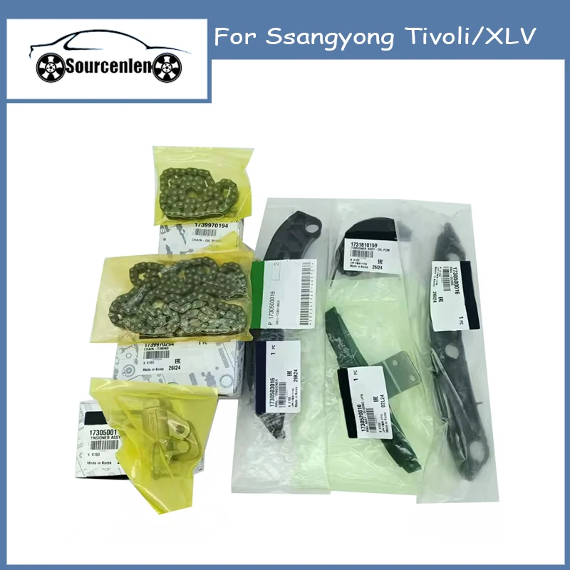 

7 PCS Timing Chain Kit For Ssangyong Tivoli/XLV 1739970094 1739970294 1730500111 1730503016 1731810159 1730520016 1730500016