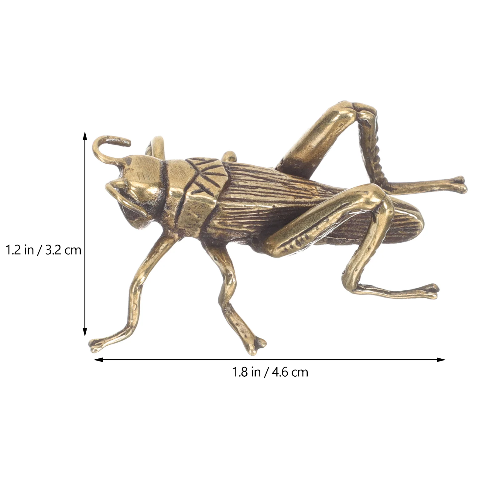 Cricket Ornaments Shape Vintage Style Indoor Plant Garden Brass Craft Statue Sculpture