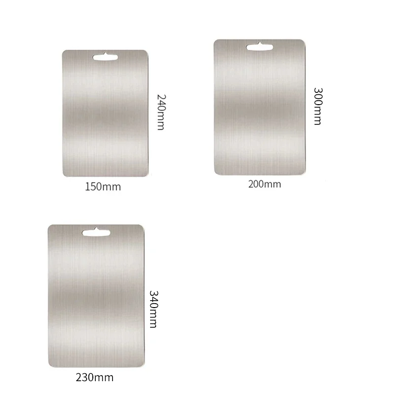 Holaroom Stainless Steel Chopping Block Fruit Vegetable Meat Chopping Boards Easy Clean Cutting Board Practical Kitchen Tool