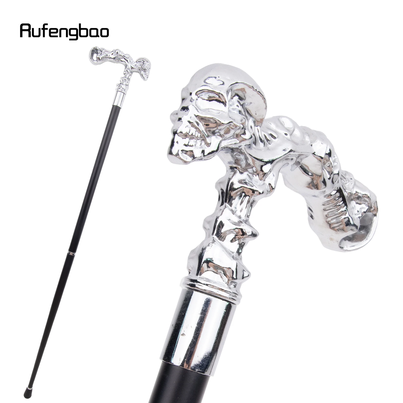 White Skull Head Fashion Walking Stick Decorative Cospaly Vintage Party Fashionable Walking Cane Crosier 94cm