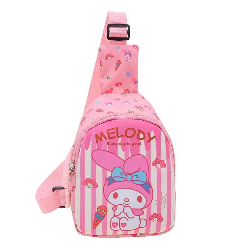 HelloKitty 2024newchildren's bag insKorean spring and summer cute cartoon chest bag for boys and girlsfashion cross-bodybackpack