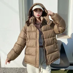 Women Winter Parkas Jacket Thick Hooded Down Cotton Padded Jackets Coats 2023 New Female Loose Puffer Parka Outwear