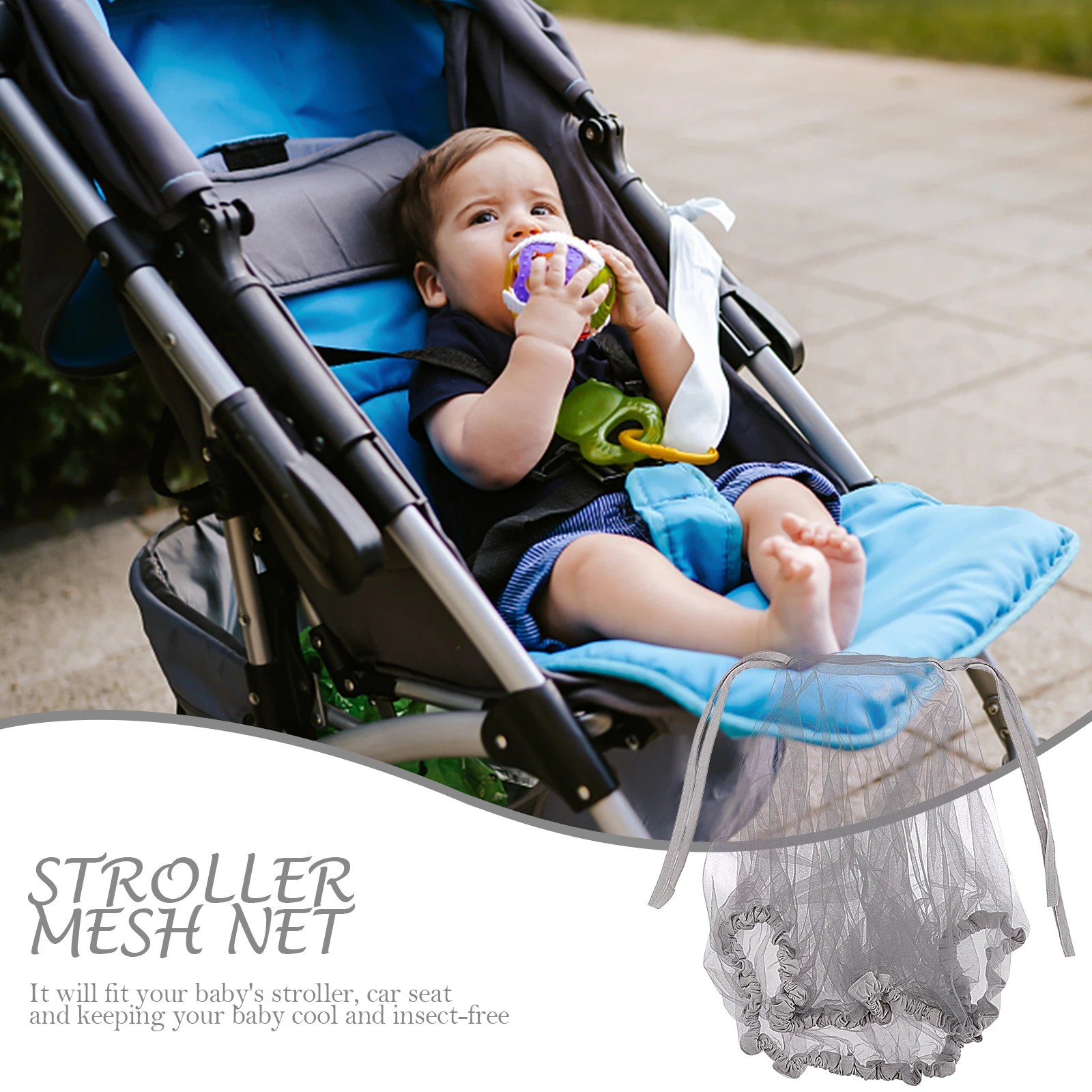 

Mosquito-proof Mesh Cover Pushchair Net Pram Stroller Netting Breathable Baby for
