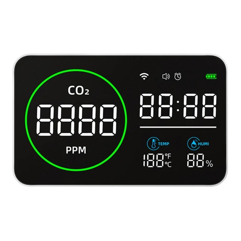 

A2UD Intelligent Indoor Air Quality Analysis Humidity Environment Monitors With Quick Refreshing & Colorful Digital Display