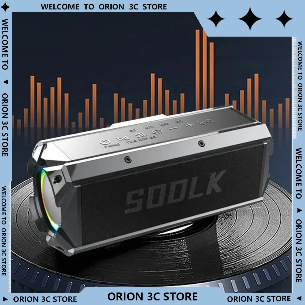 SODLK T200 100W High Power Bluetooth Speakers HIFI Sound Quality Portable Speaker Outdoor Subwoofer Deep Sound Box For Gifts