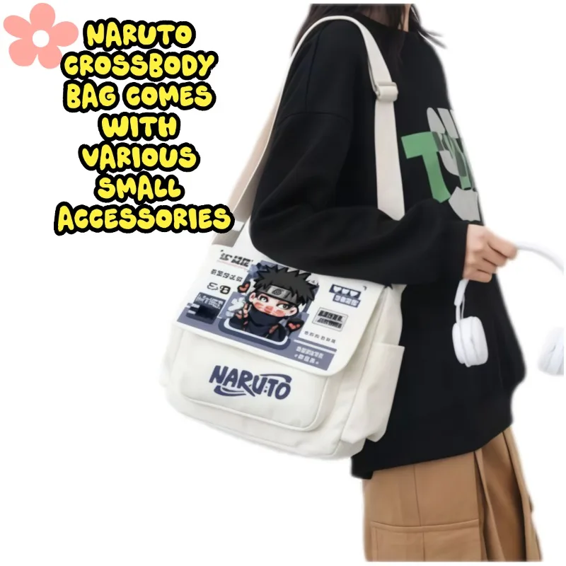

Naruto Anime Shoulder Bag Multi functional Crossbody Bag for Middle and High School Students Versatile Simple Commuter Backpack