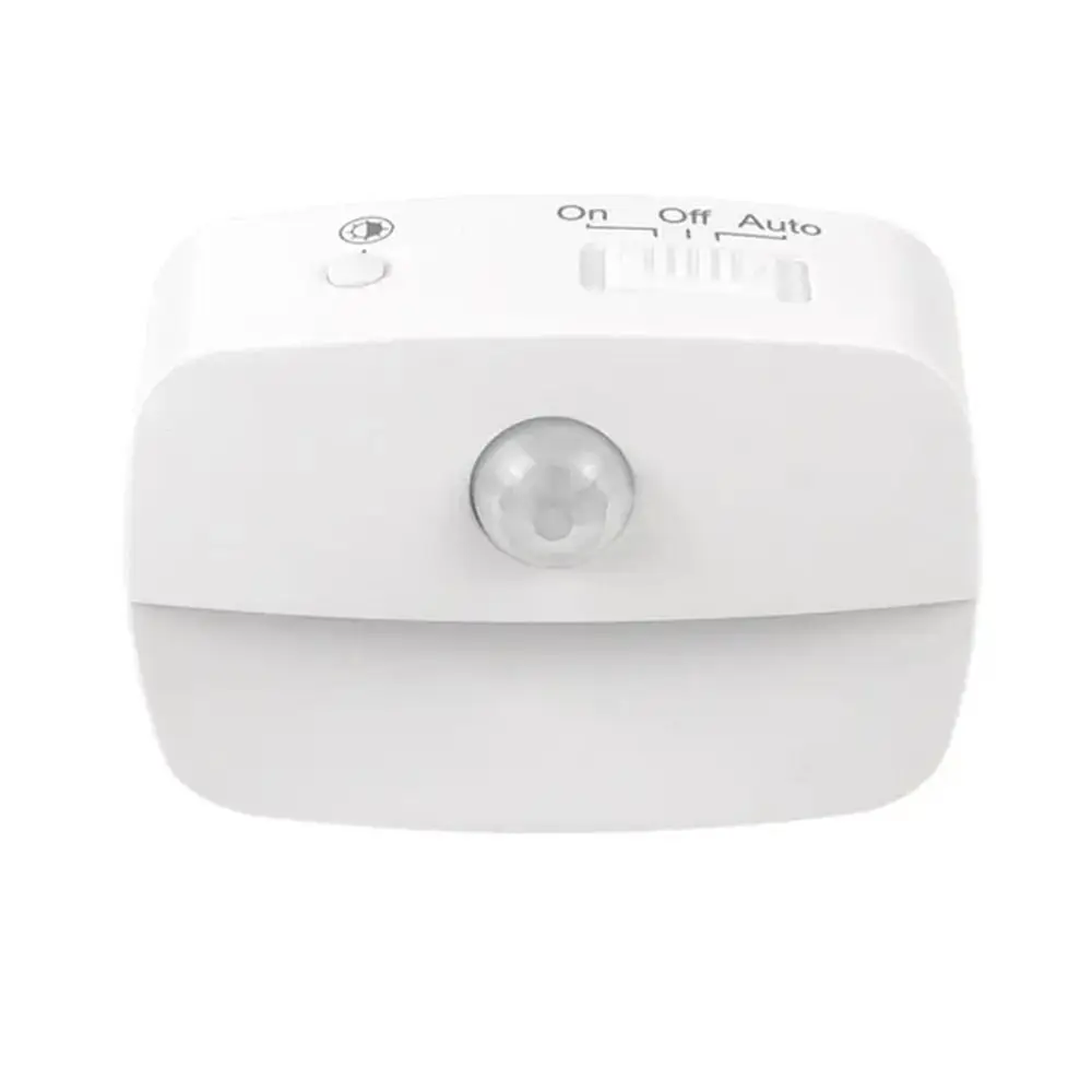 Motion Sensor Induction Light EU US Plug Wireless Mini LED Night Light Battery Operated Energy Saving Bedside Night Lamp Closet