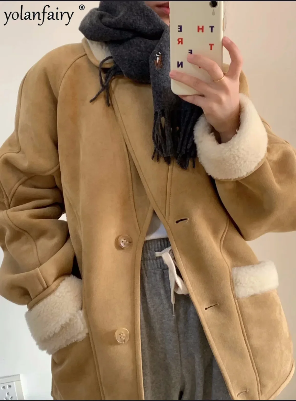 New Pure Wool Coats Women Composite Fur Integrated Clothes for Woman Suede Fur Coat Korean Jackets Women\'s Winter Jacket FCY4997