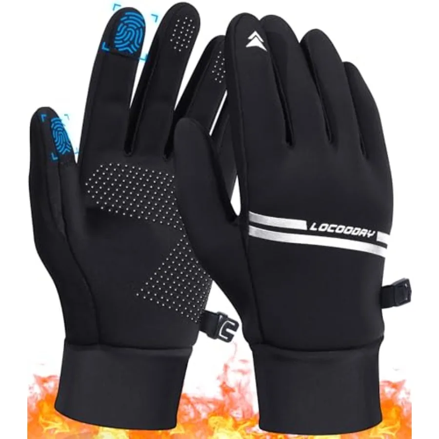 

Winter Gloves for Men Women - Windproof, Anti-Slip, Warm, Soft, Touch Screen, Splash Proof Gloves for Driving, Running
