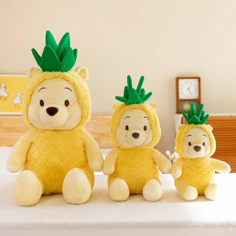 Disney Pineapple Bears Plush Toy Stuffed Animal Doll Winni Bear Children\'s Pillow Doll Cute 30cm Bear Doll Birthday Gift