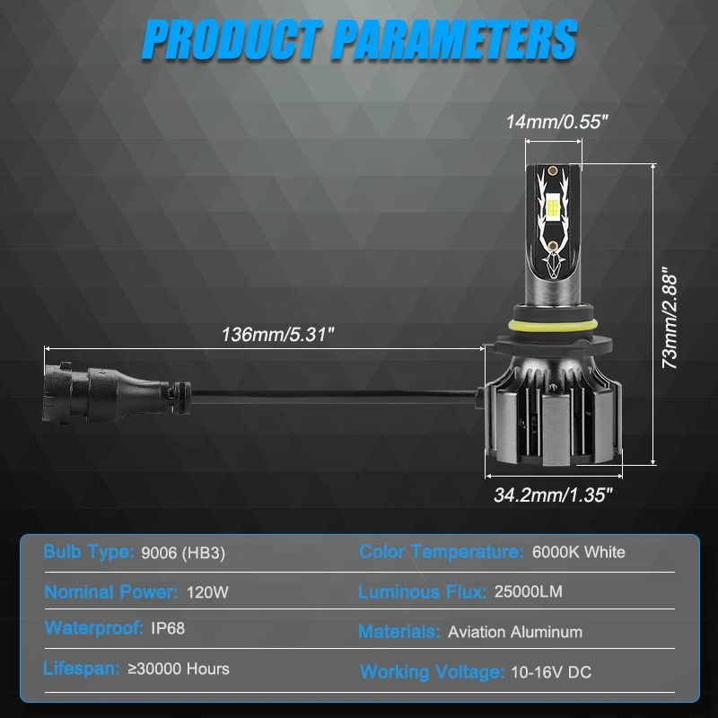 H4 h7 led scheinwerfer lampe h11 120 hb3 hb4 autos chein werfer w 25000lm super helle csp antriebs scheinwerfer lampe turbo nebels chein werfer