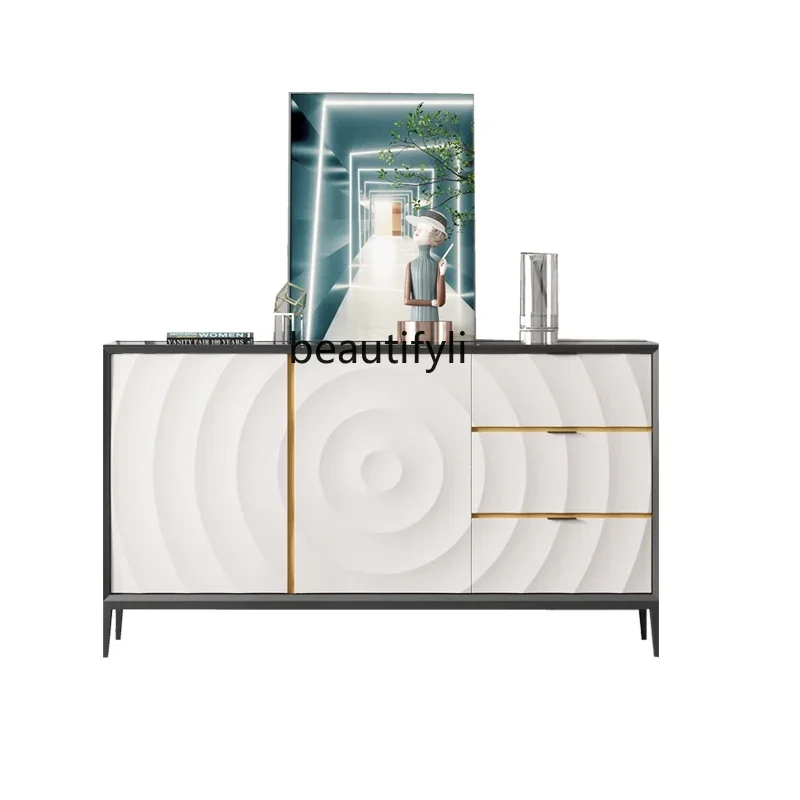 

xz1Light Luxury Entrance Entrance Cabinet Italian Living Room Entrance Curio Cabinet Simple Modern Partition Sideboard Cabinet