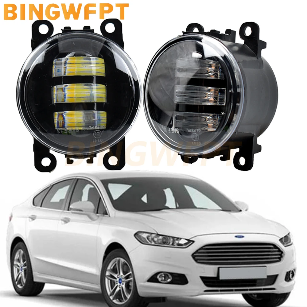 2PCS Fog Lamp Headlight Fog Lamps LED H11 12V Fog lights For Ford Mondeo Fusion 2013 High brightness Car Front  Fog Light