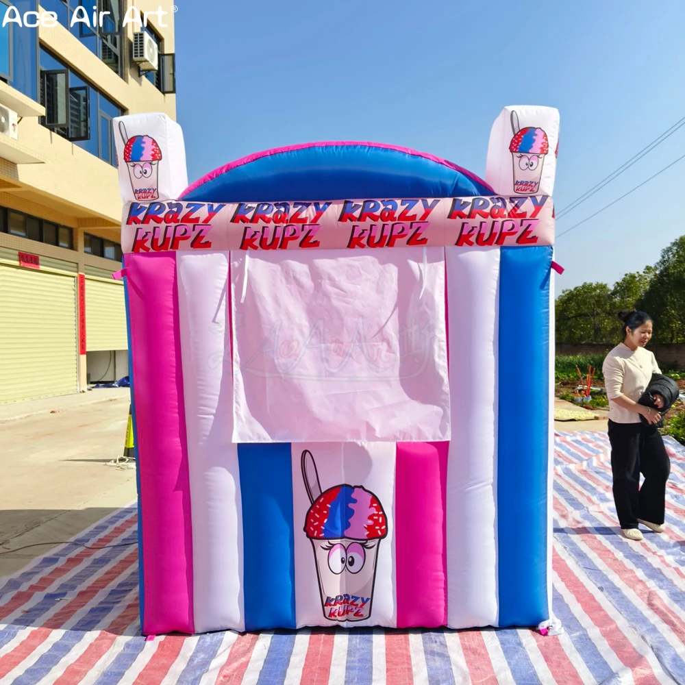 

Colorful Inflatable Ice Cream Booth! Perfect for Summer Festivals and Fairs, Custom Logo Available