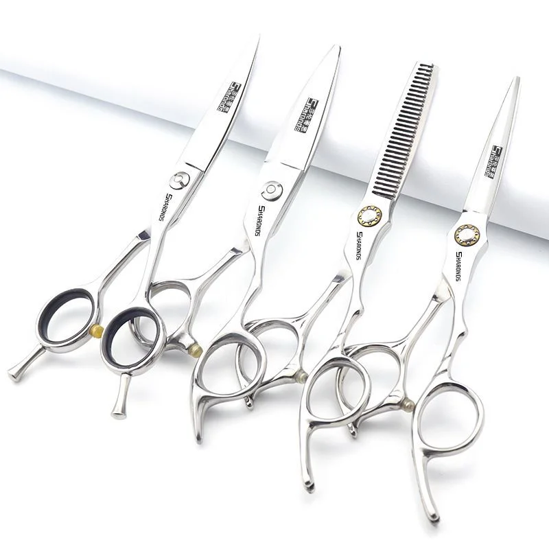 Hairdressing scissors, hairstylist's exclusive 6-inch 6.5-inch flat cut fishbone teeth hair clipper professional set.