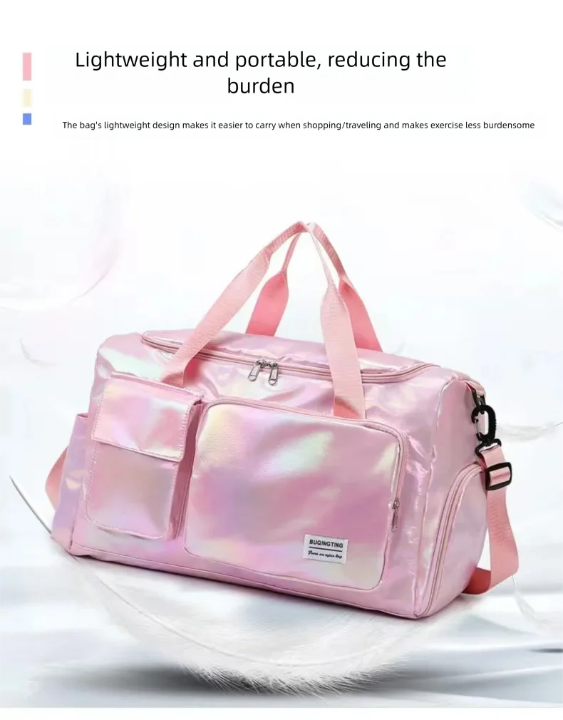 

Large Portable Travel Bag, Wet-Dry Separation, Waterproof, for Business Travel, Short Trip, Outdoor Fitness Luggage Bag