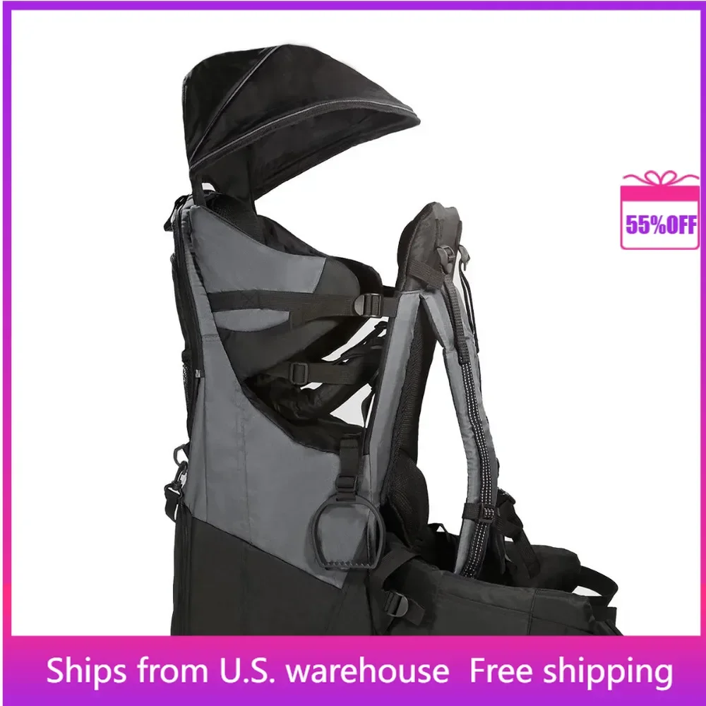 Bags Outdoor Deluxe Adjustable Baby Carrier  Light Hiking Child Backpack Camping, Shoulder Strap, Waist Strap Metal Material