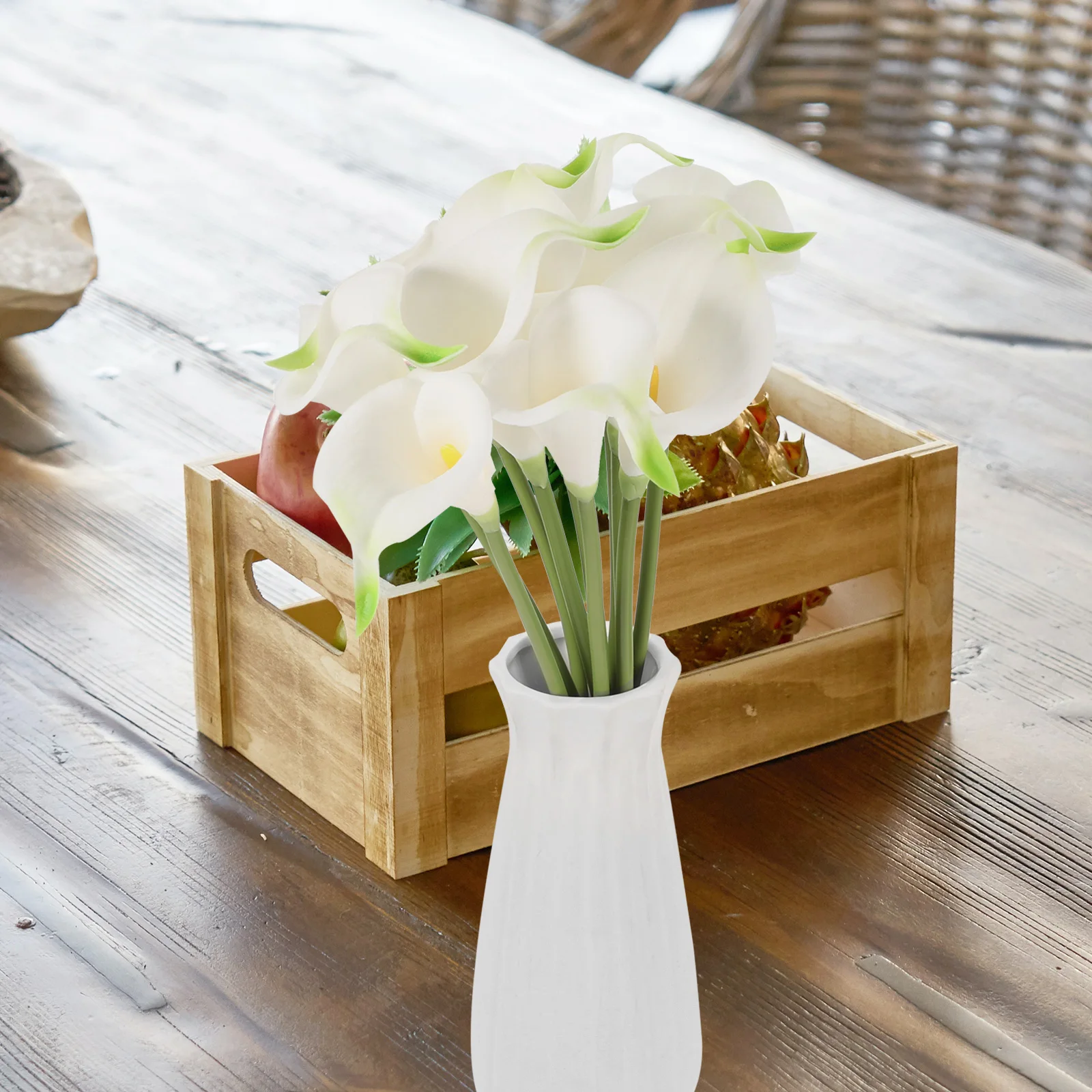 

10 Pcs Home Decor Artificial Flowers Simulation Decorations Fake Plastic Flower Stems Bouquet Wedding Party Kitchen