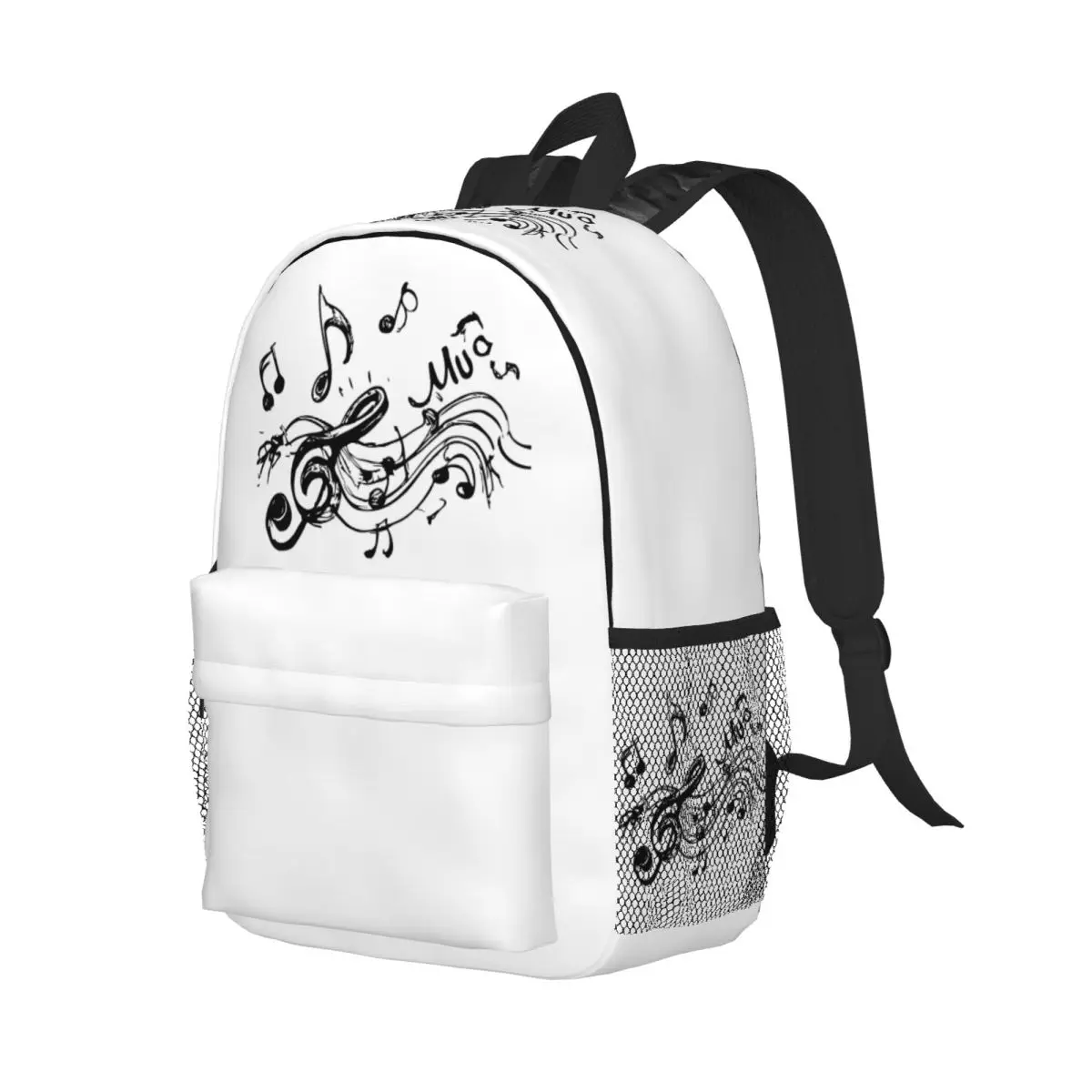 

Music Notation Musical Notes Backpack Student Boys Girls BookBag Children School Bag Laptop Shoulder Bags for Men Women