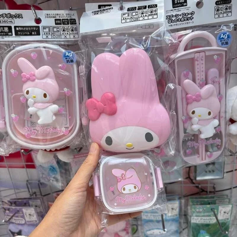 Kitty Melody Picnic Set Tableware Washable Cutlery Kit Case Portable Pouch Dinner Household Tool Travel Camping Spoon, Fork