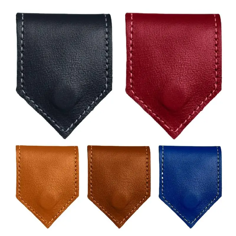 Magnetic Leather Bookmark Gift Bookmark Dual-side Book Page Divider Magnetic Page Clips For Bookworm