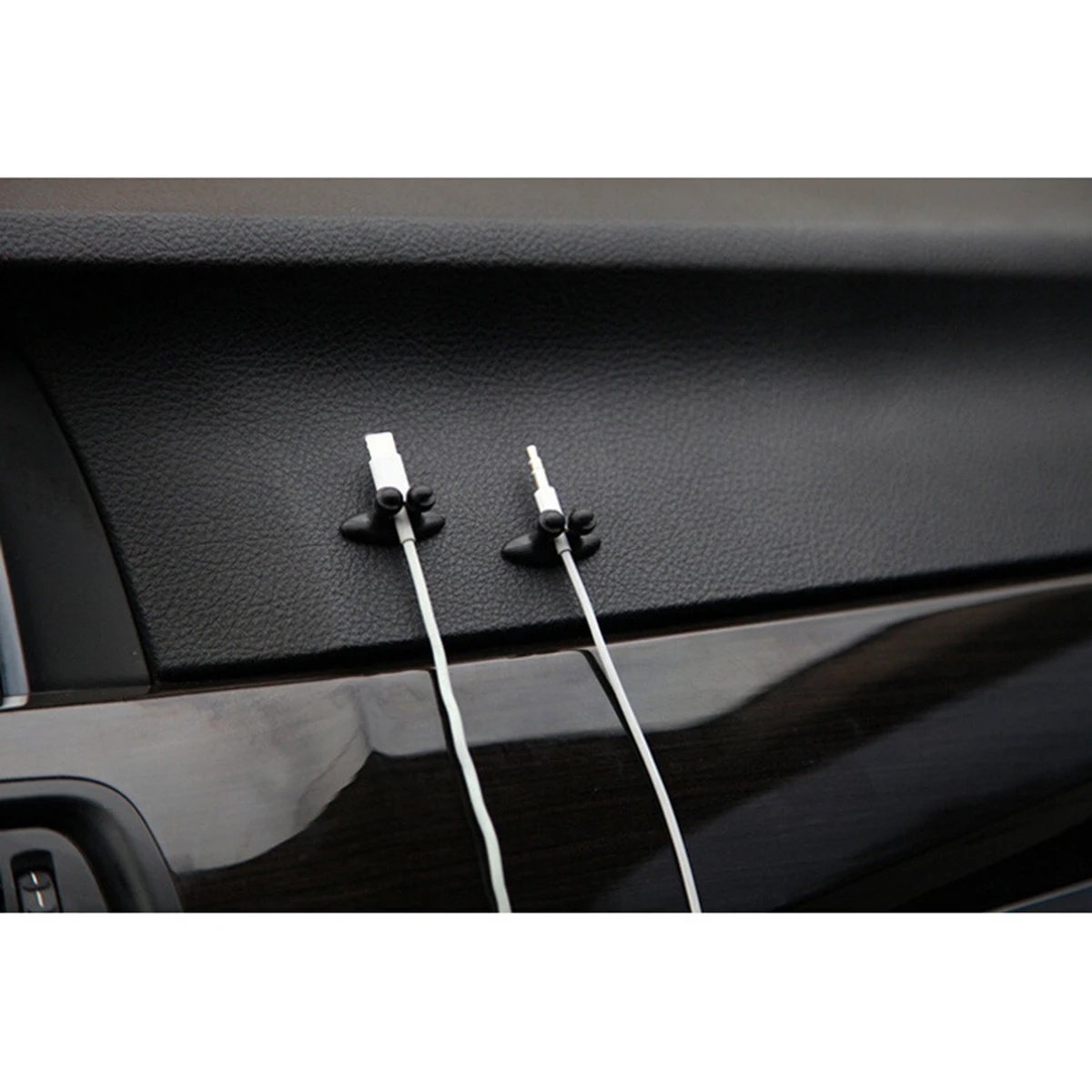 

8 pcs Cable Clips Multipurpose Car Wire Cord Organizer Holder For Charging Cables Earphone Wires Pvc Wire Management Clip Black