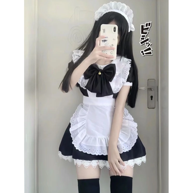 Cute Maid Uniform Cosplay Women's Clothing Small Size Lolita Soft Girl School Uniforms Housemaid Outfits Anime Themed Cosplay