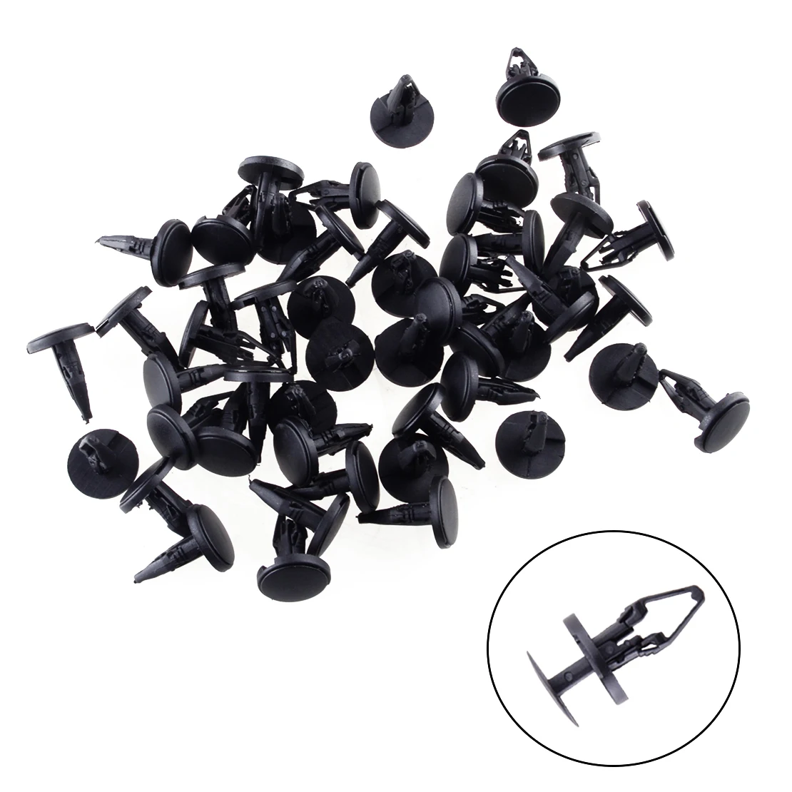 25642453 50Pcs Bumper Push Type Fender Liner Clip Cowl Vent Retainer Push In Fastener Pin Fit For Ford Chrysler Buick Chevrolet