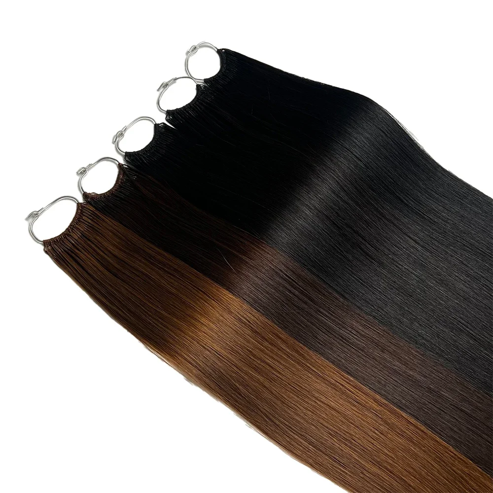 diyomohair-extensions-virgin-remy-cotton-thread-double-feather-korean-dark-popular-lightweight-and-easy-to-style-hair-extensions