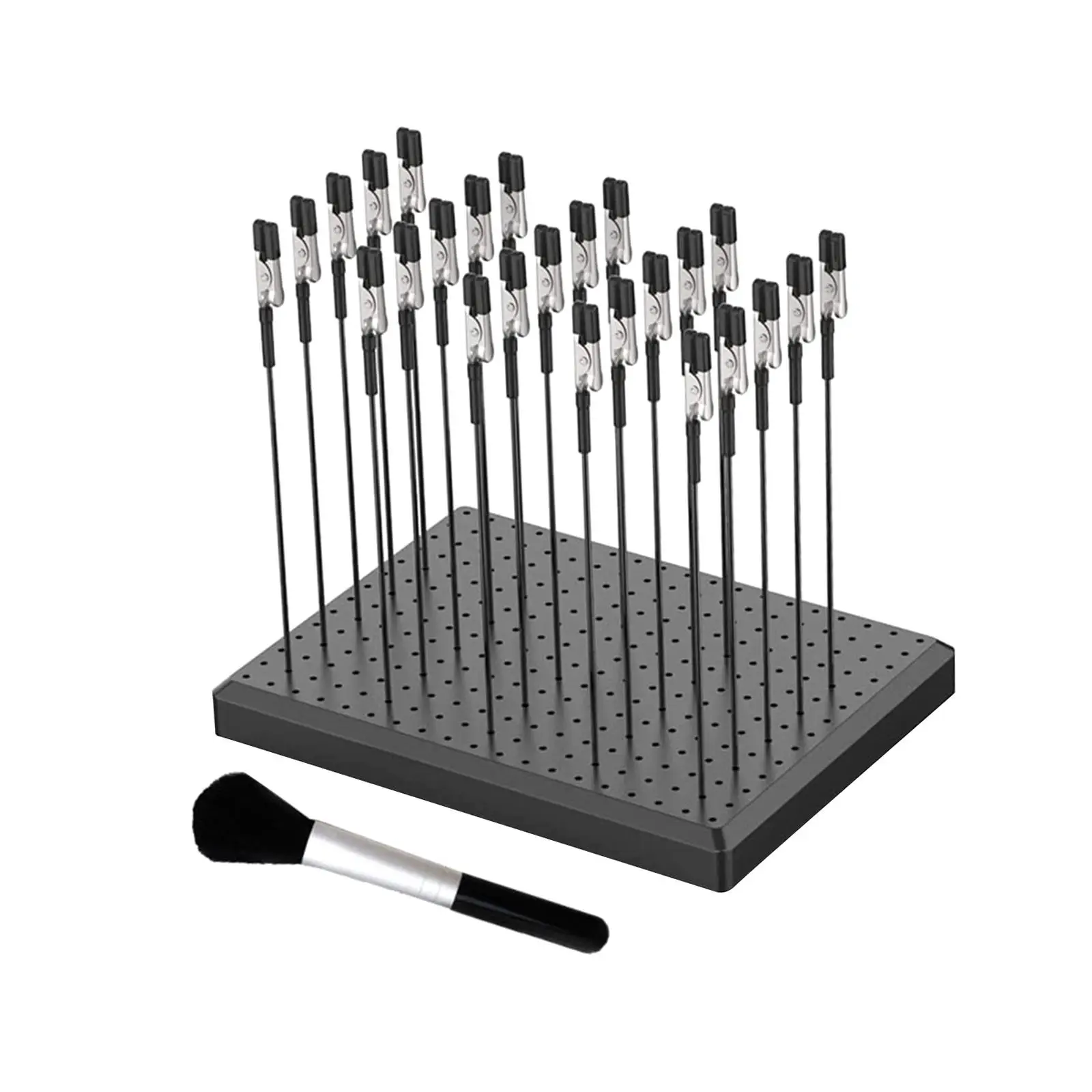 Painting Stand Base Holder and 10Pcs Alligator Clip Set Multifunctional with 9x14 Holes Modeling Tool
