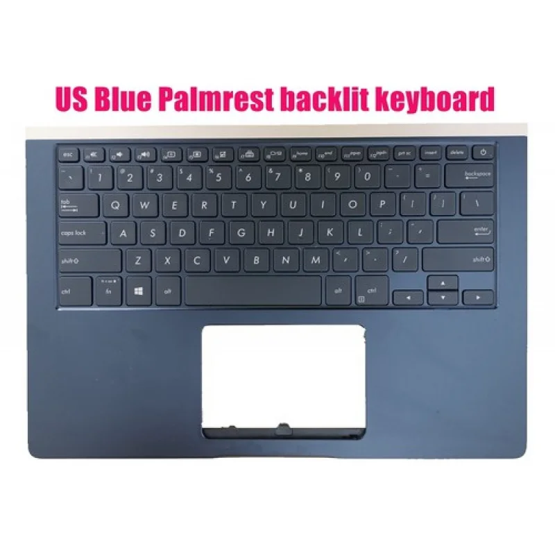 Y+US Blue Palmrest backlit keyboard for ASUS ZenBook Pro 14 UX450FD
